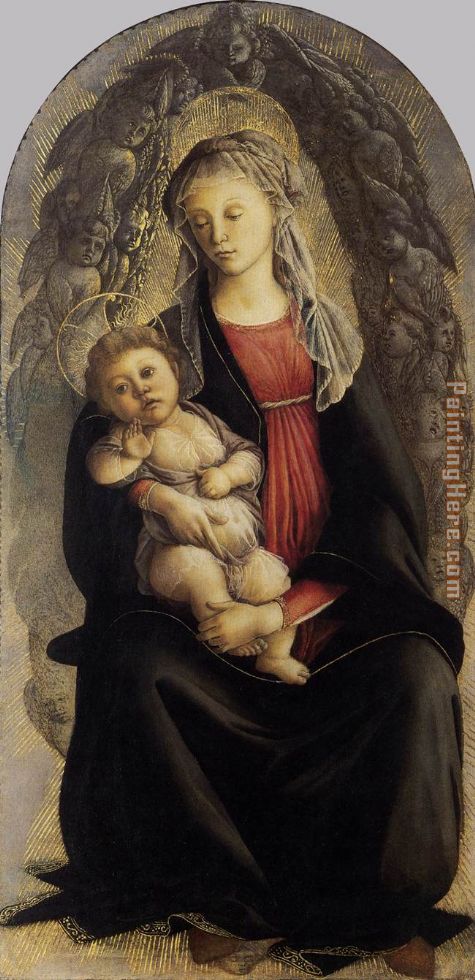 Madonna in Glory with Seraphim painting - Sandro Botticelli Madonna in Glory with Seraphim art painting